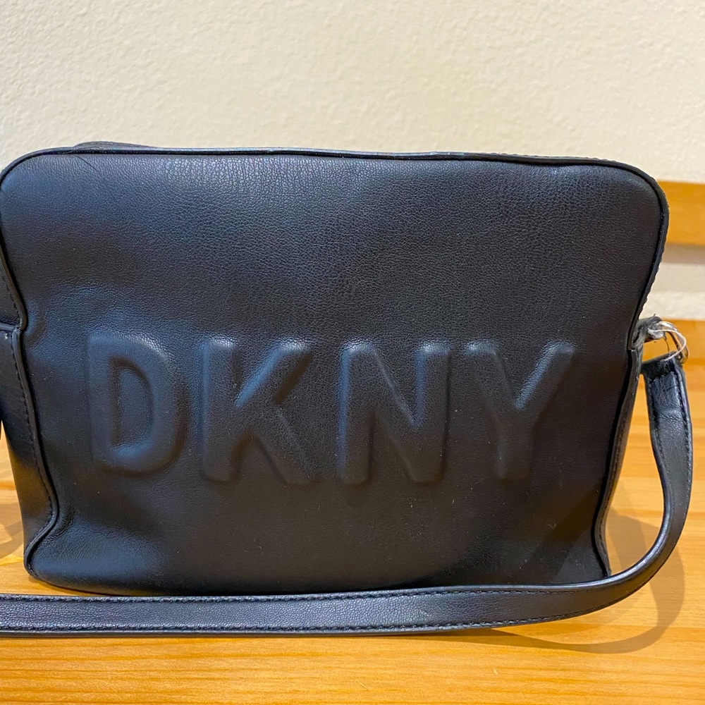 DKNY black crossbody bag leather